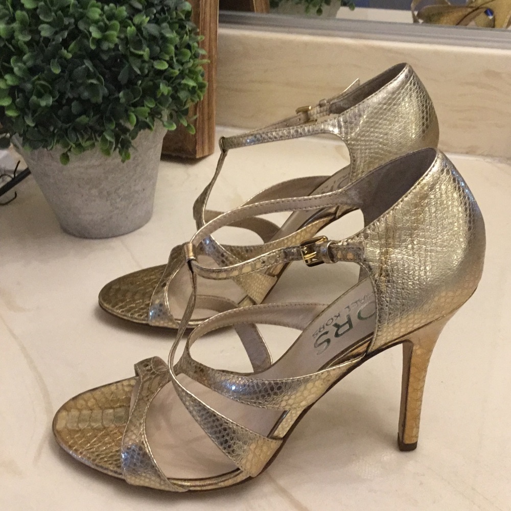 Michael Kors gold heels